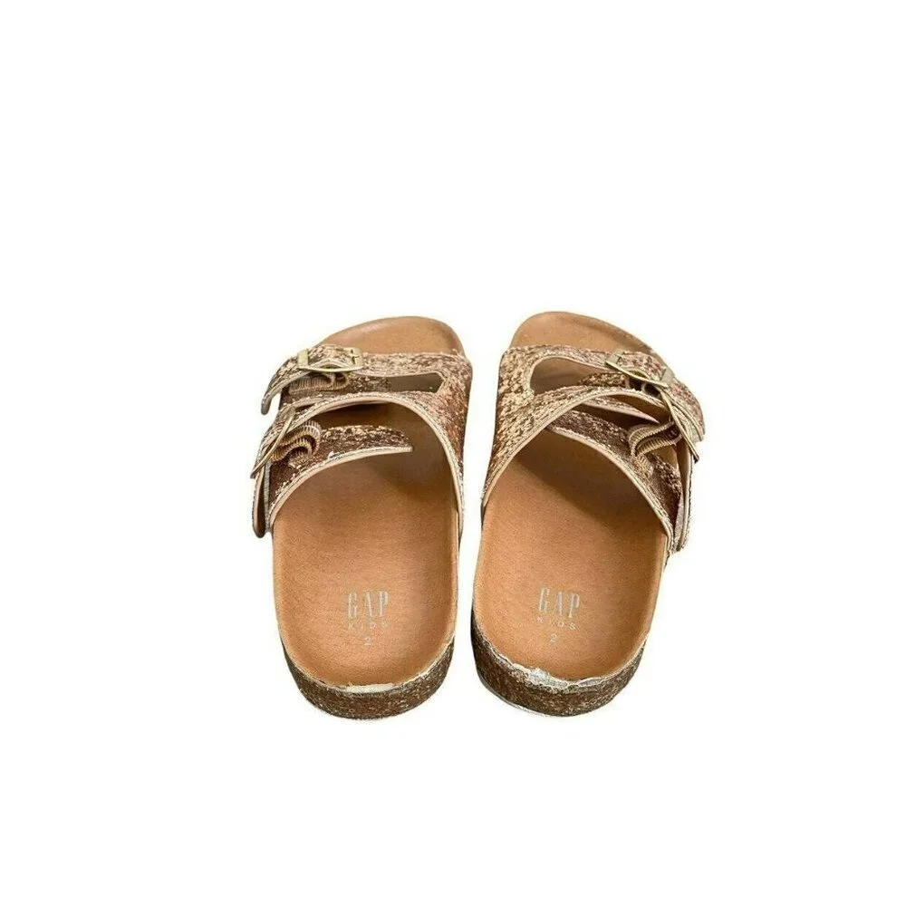 Gap Birkenstock Style Slide Sandals Gold